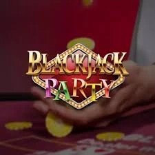Blackjack Party slot logo by Evolution at Starzino Casino
