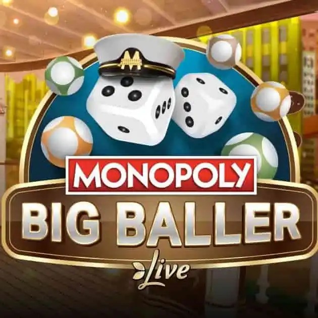 Official Live Dealer logo: MONOPOLY Big Baller by Evolution at Starzino Casino